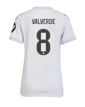 Billige Fotballdrakt Real Madrid Federico Valverde #8 Replika Hjemmedrakt Dame 2025-26 Kortermet Billige Fotballdrakt Real Madrid Federico Valverde #8 Replika Hjemmedrakt Dame 2025-26 Kortermet